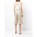 Hot Sales Midi Solid Pleated Pants for Women